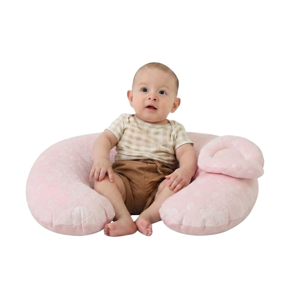 ALMOHADA DE LACTANCIA 5 EN 1 PLUSH ROSADO ZOO – ESTIMULACIÓN Y SOPORTE PARA ESPALDA - 3