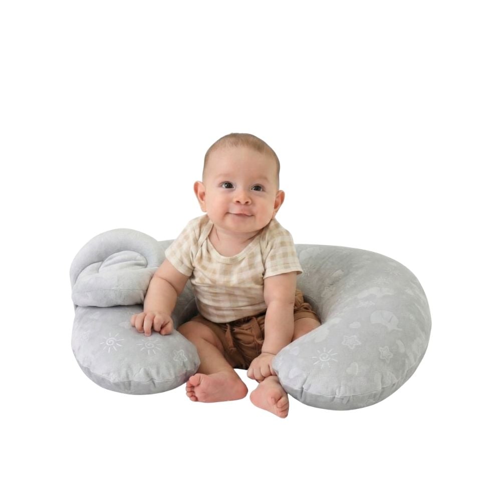ALMOHADA DE LACTANCIA 5 EN 1 PLUSH PLOMO ZOO – ESTIMULACIÓN Y SOPORTE PARA ESPALDA - 3