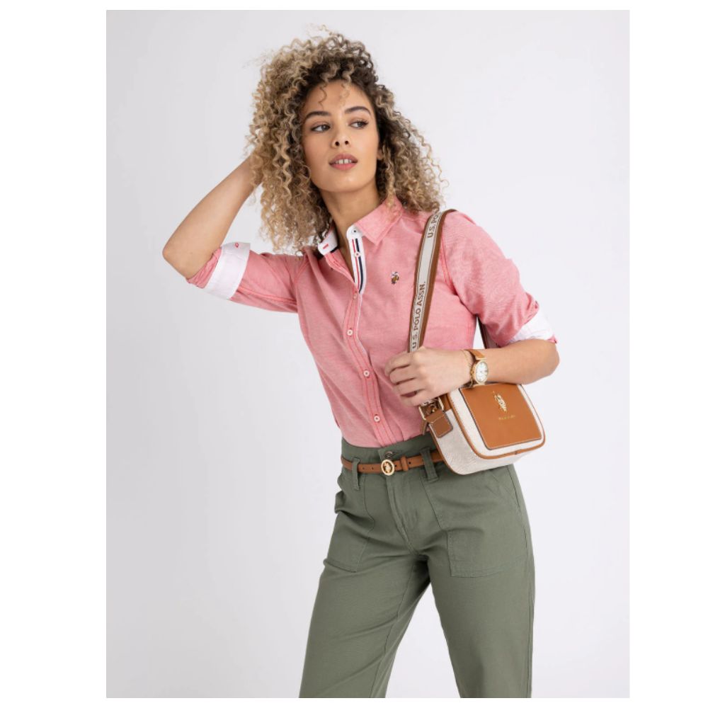 CARTERA CROSSBODY US POLO ASSN CANVAS POCKET COGNAC - 3