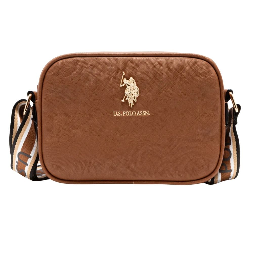 CARTERA CROSSBODY US POLO ASSN CANVAS CLASSIC ZIP COGNAC - 1