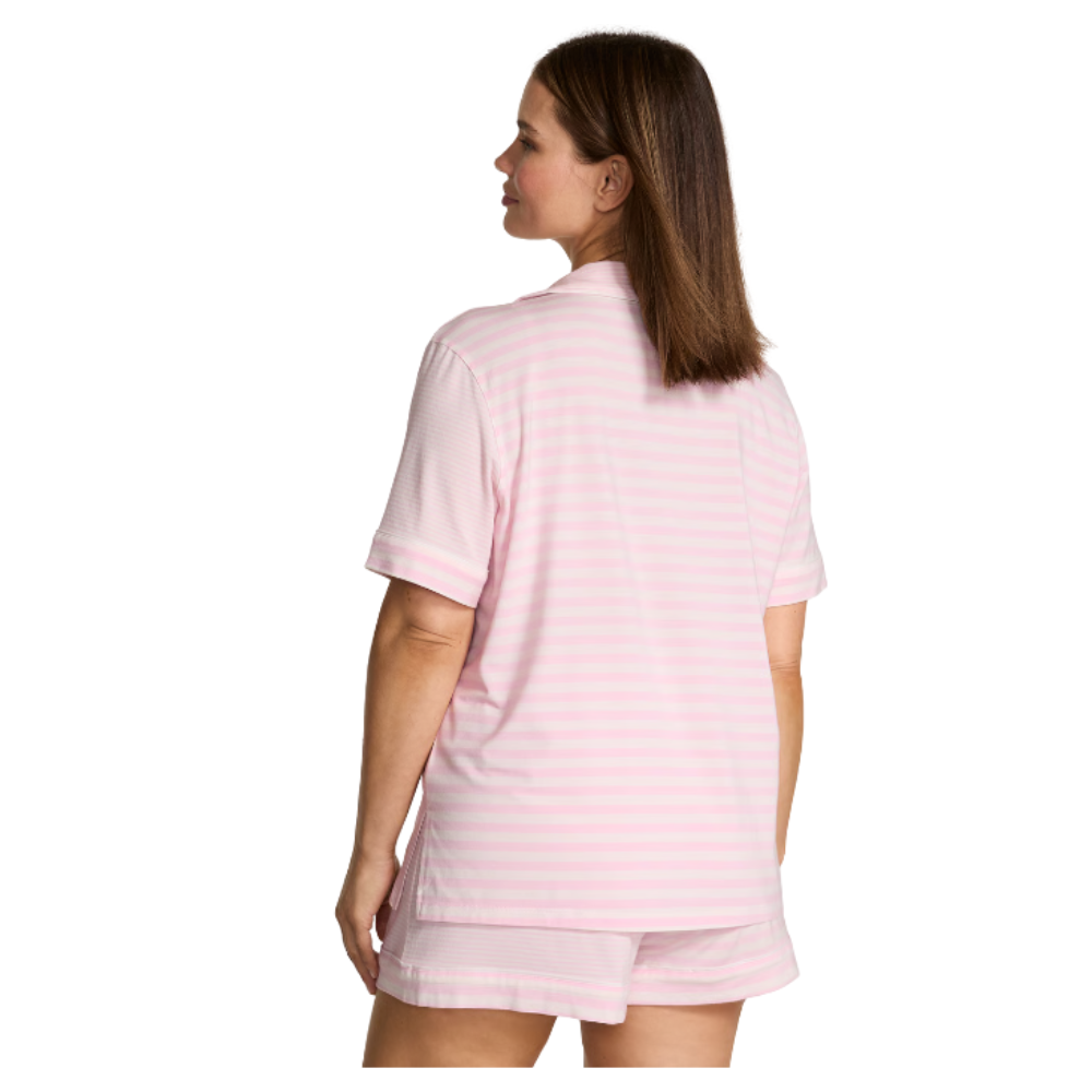 SET PIJAMA VICTORIA SECRET RAYAS CORTO ROSA - 2
