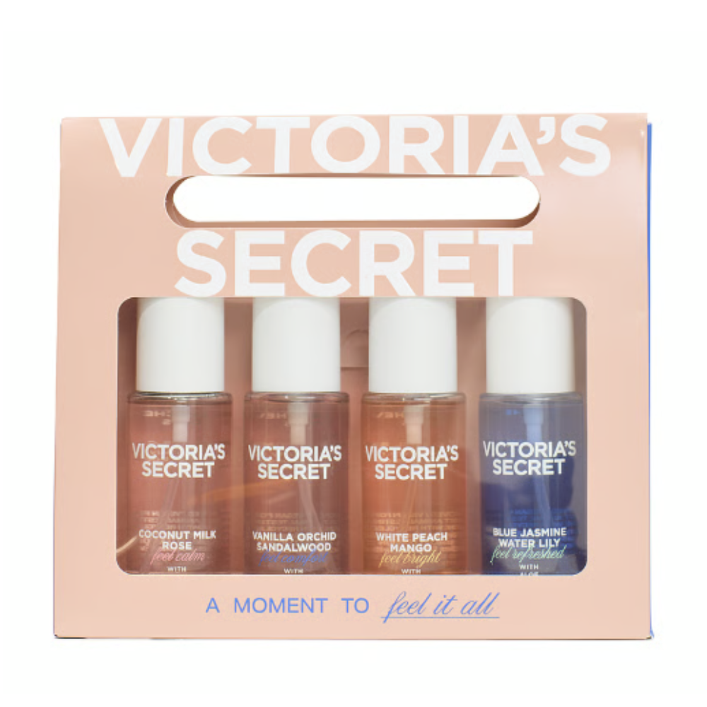 SET DE REGALO VICTORIA SECRET 4 PIEZAS MINI MIST CABELLO Y CUERPO - 1