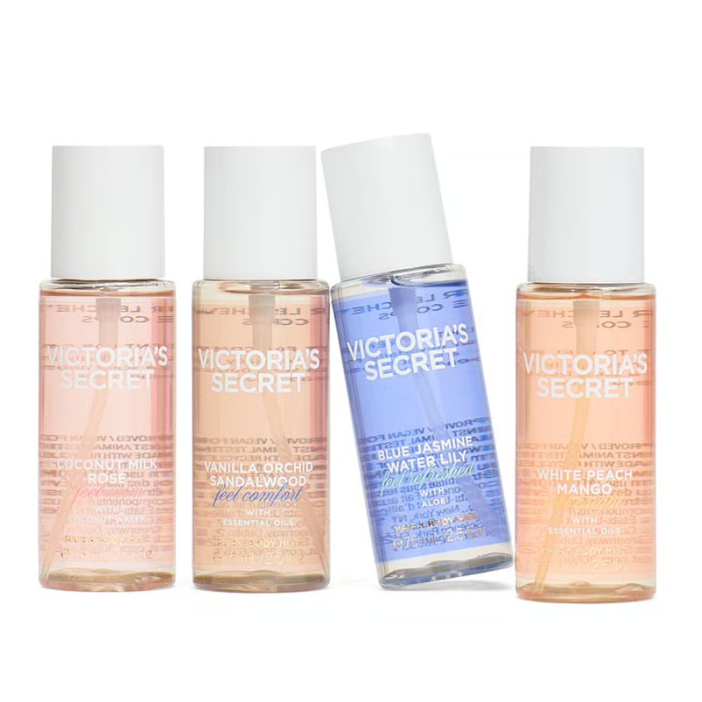 SET DE REGALO VICTORIA SECRET 4 PIEZAS MINI MIST CABELLO Y CUERPO - 2