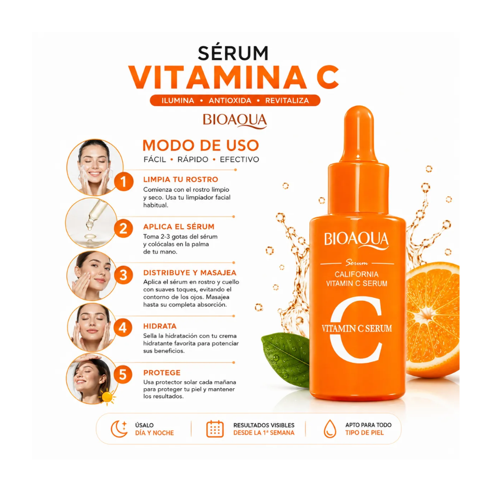 SERUM CALIFORNIA VITAMINA C 30ML BIOAQUA - 3