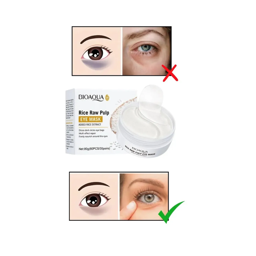 MASCARILLAS PARA OJOS DE ARROZ 60PCS80G BIOAQUA - 2