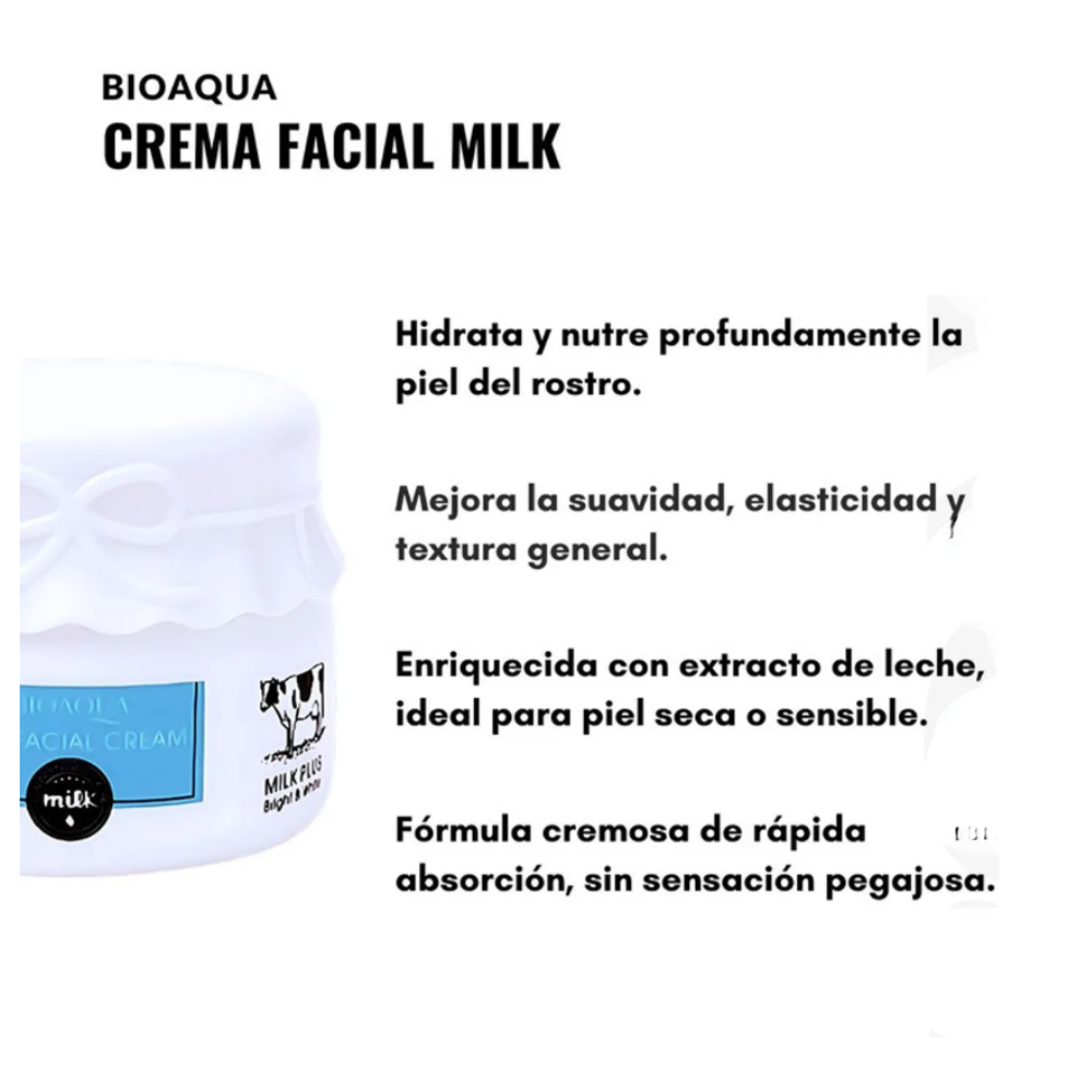 CREMA FACIAL DE LECHE 120G BIOAQUA - 3