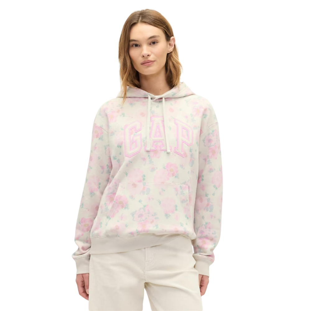 POLERA CON CAPUCHA GAP FLORAL TALLA M - 1
