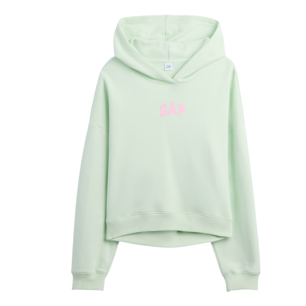 POLERA HOODIE GAP RELAXED CON CAPUCHA CROPPED VERDE - 5