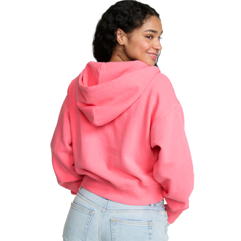 POLERA CON CAPUCHA PINK CAMPUS FLEECE CORAL - 2