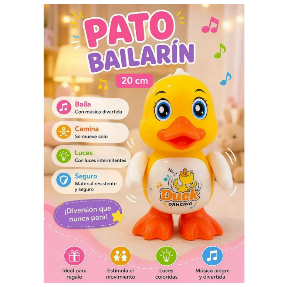 PATO BAILARÍN MUSICAL INTERACTIVO CON LUCES - 3