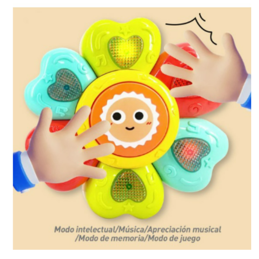 TAMBOR GIRASOL MUSICAL PARA BEBÉS - 3