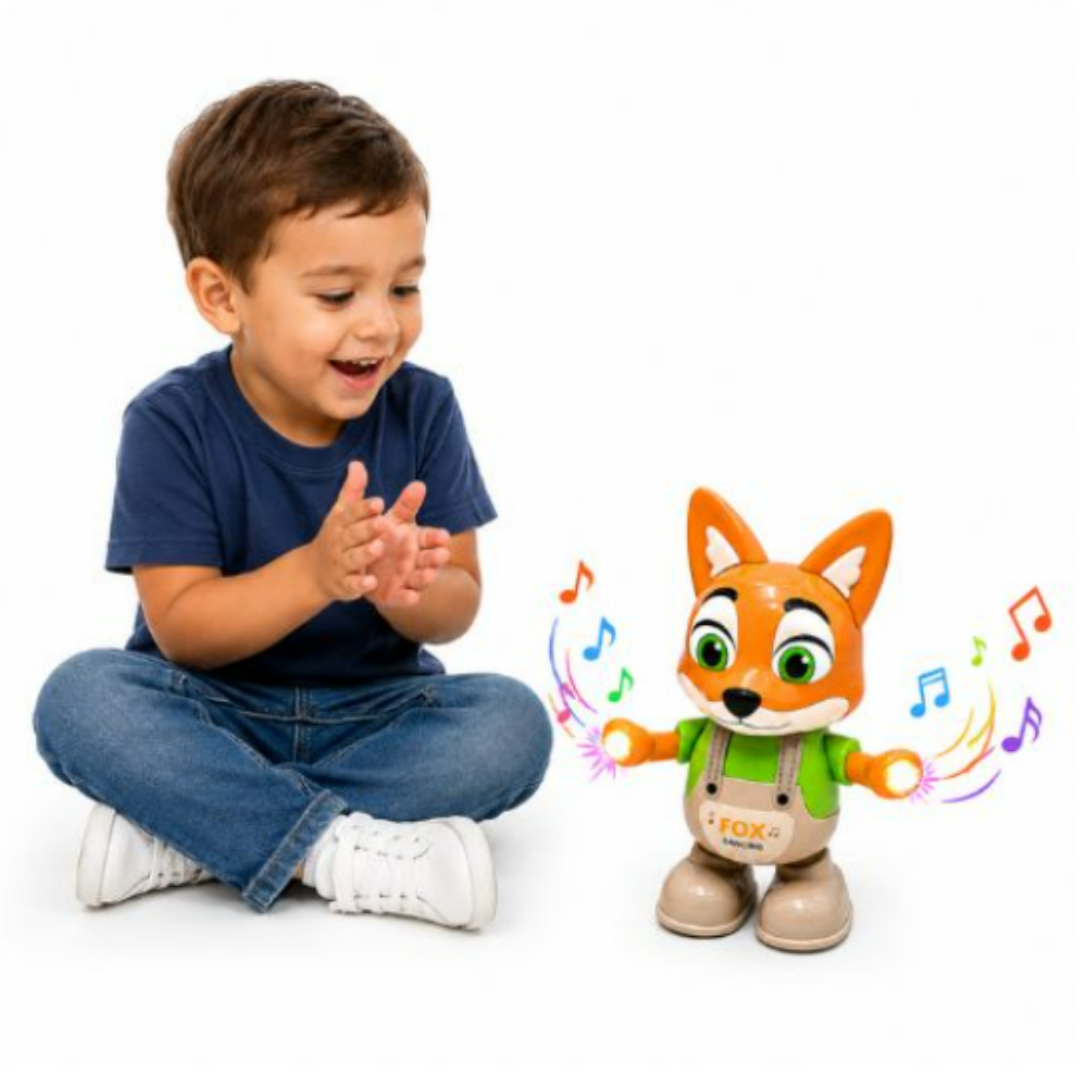JUGUETE ZORRITO BAILARÍN MUSICAL CON LUCES - 1
