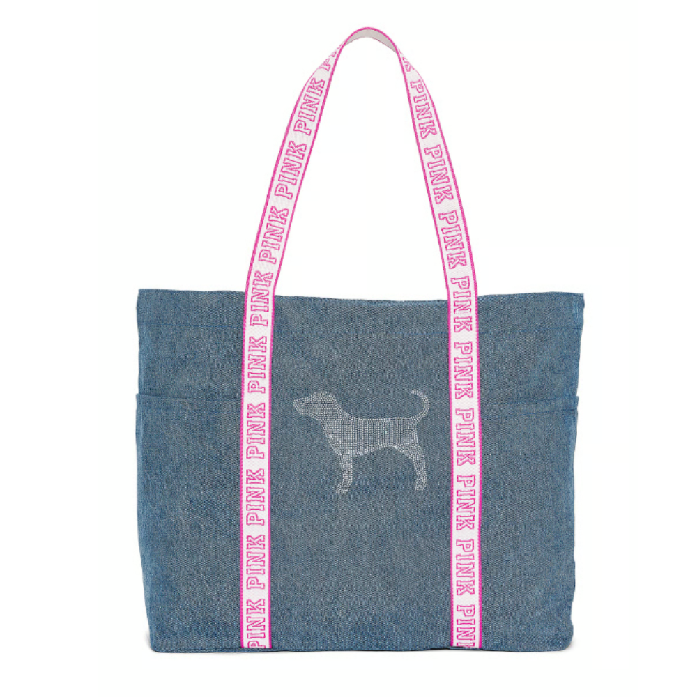 BOLSO TOTE PINK DIAMANT DENIM - 1