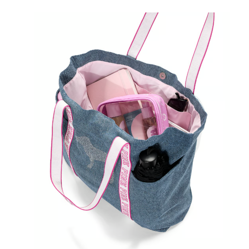 BOLSO TOTE PINK DIAMANT DENIM - 3