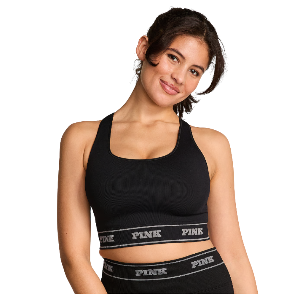 BRA DEPORTIVO PINK REVERSIBLE NEGRO - 1
