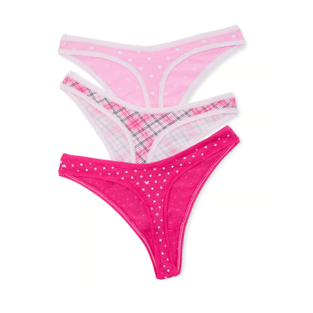 CALZONES TANGA DE ALGODON PINK PACKX3 - 2
