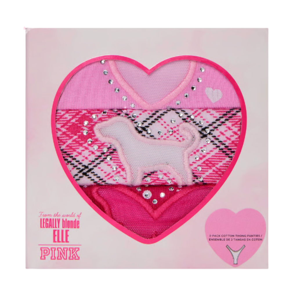 CALZONES TANGA DE ALGODON PINK PACKX3 - 3