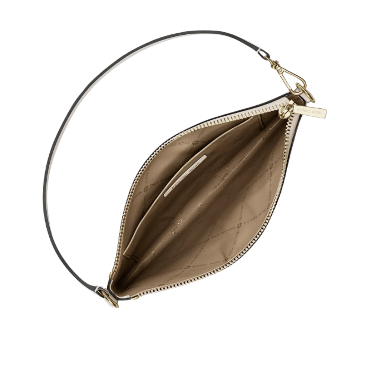 CARTERA DE MANO WRISTLET MICHAEL KORS JET SET TRAVEL SMALL CREMA - 2