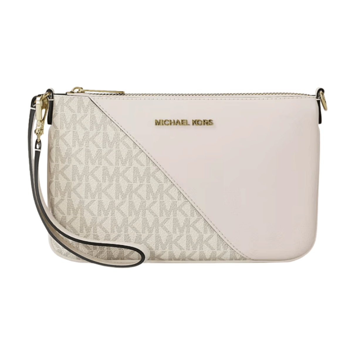 CARTERA DE MANO WRISTLET MICHAEL KORS JET SET TRAVEL SMALL CREMA - 4