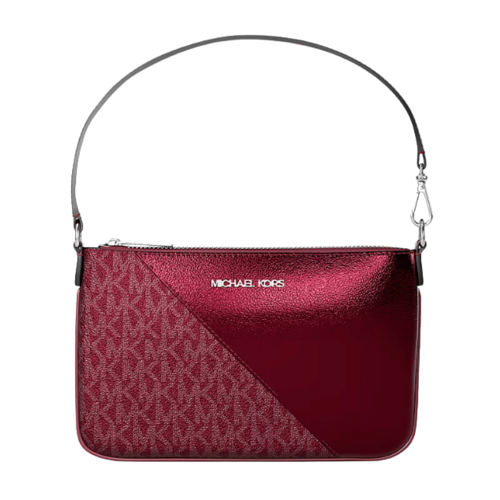 CARTERA DE MANO MICHAEL KORS JET SET TRAVEL METALLIC RED - 1