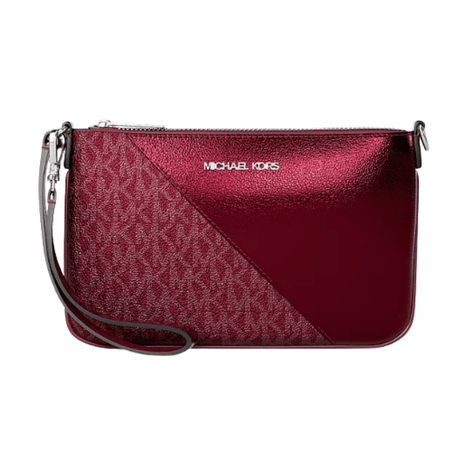 CARTERA DE MANO MICHAEL KORS JET SET TRAVEL METALLIC RED - 2