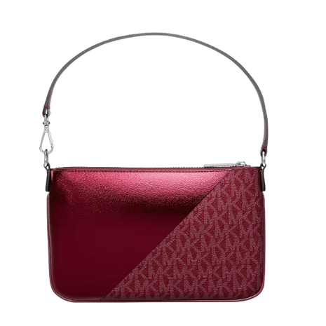 CARTERA DE MANO MICHAEL KORS JET SET TRAVEL METALLIC RED - 3