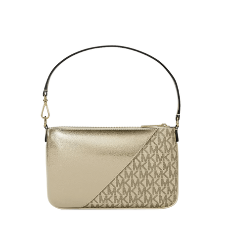 CARTERA DE MANO MICHAEL KORS JET SET TRAVEL METALLIC PALE GOLD - 4