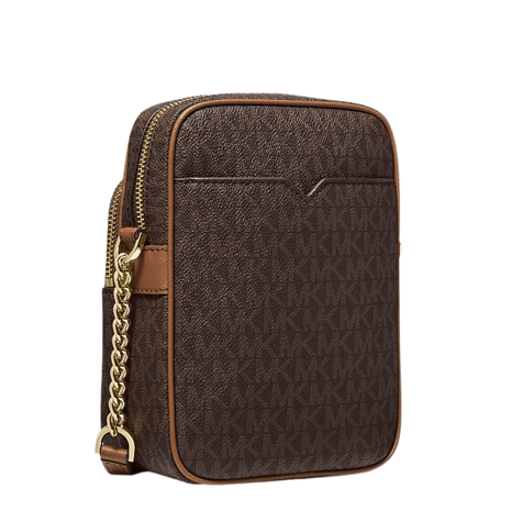 BOLSO BANDOLERA MICHAEL KORS JET SET SMALL SIGNATURE LOGO MARRON - 2
