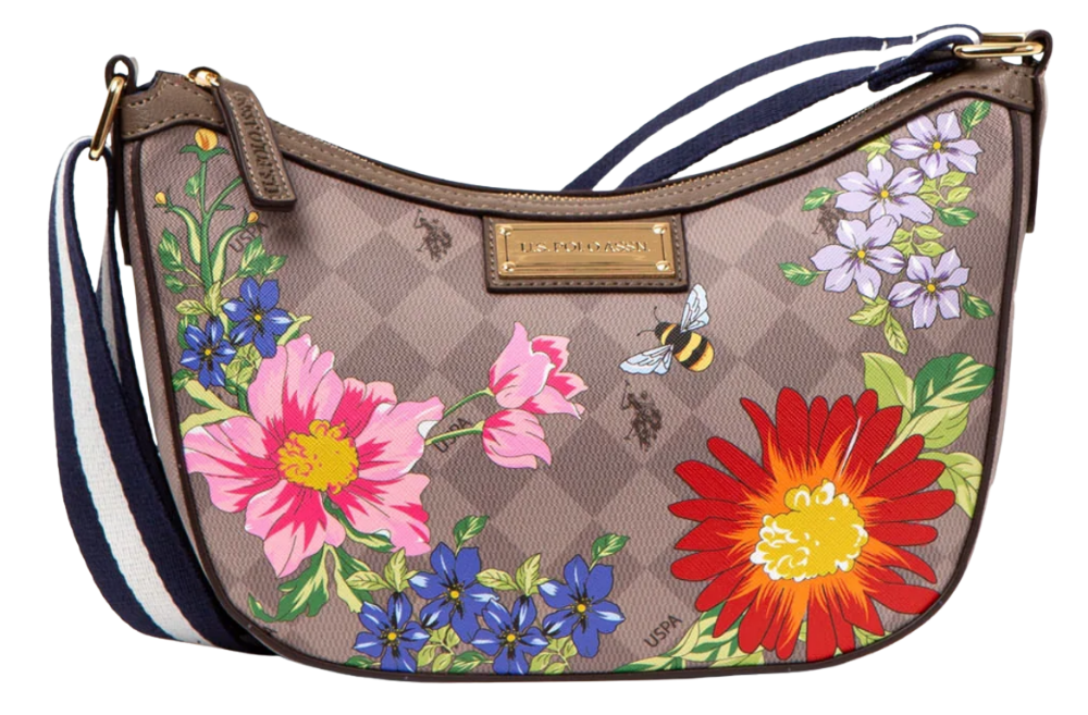 BOLSO BANDOLERA US POLO ASSN DIAMANTE FLORAL - 1