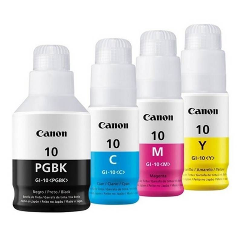 SET CANON GI-10 NEGRO 4 BOTELLAS DE TINTA PARA G6010 G7010 - 2