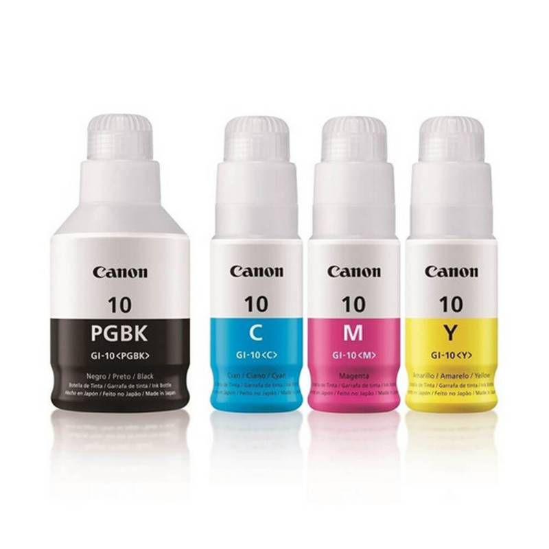 SET CANON GI-10 NEGRO 4 BOTELLAS DE TINTA PARA G6010 G7010 - 3