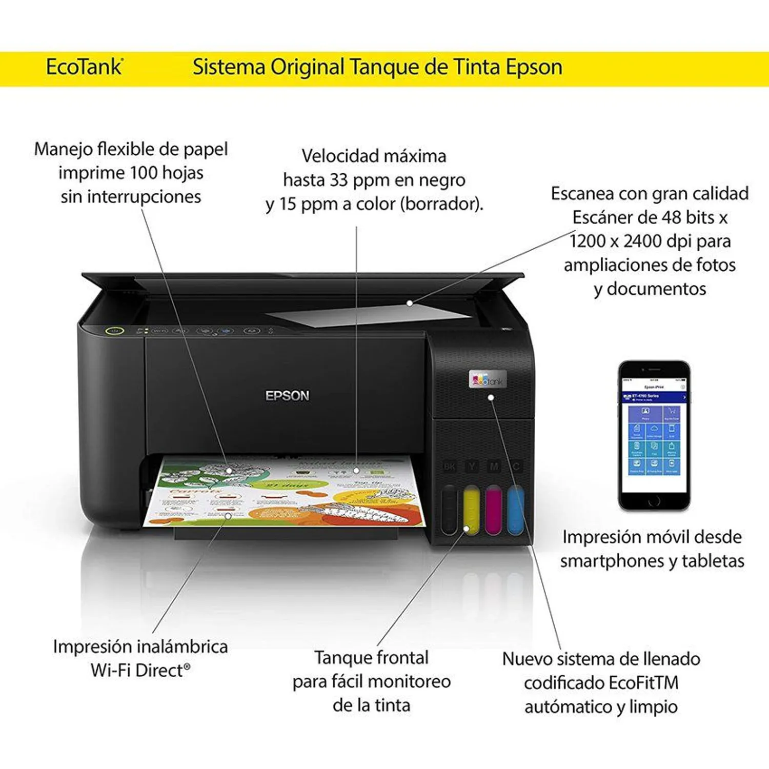 IMPRESORA EPSON L3250 MULTIFUNCIONAL WIFI - 3