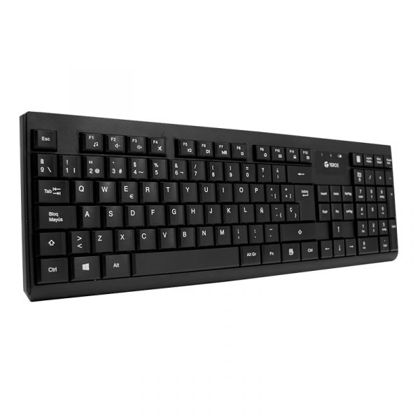 KIT TECLADO Y MOUSE TEROS TE-4071S, INALÁMBRICO, 2.4 GHZ, ACABADO ELEGANTE, ESPAÑOL, COLOR NEGRO - 3