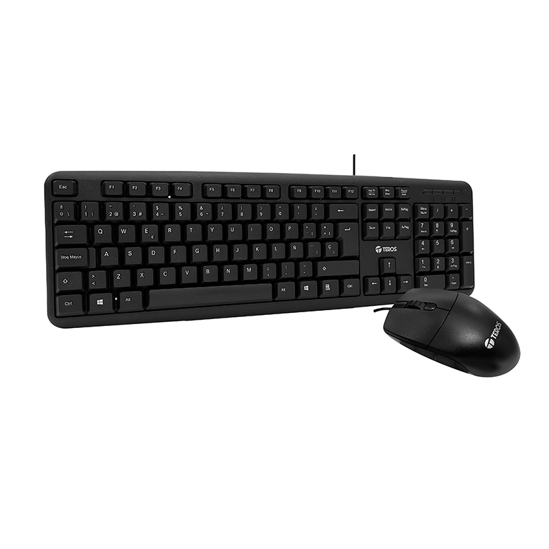 TECLADO Y MOUSE TEROS TE-4062N USB NEGRO - 1