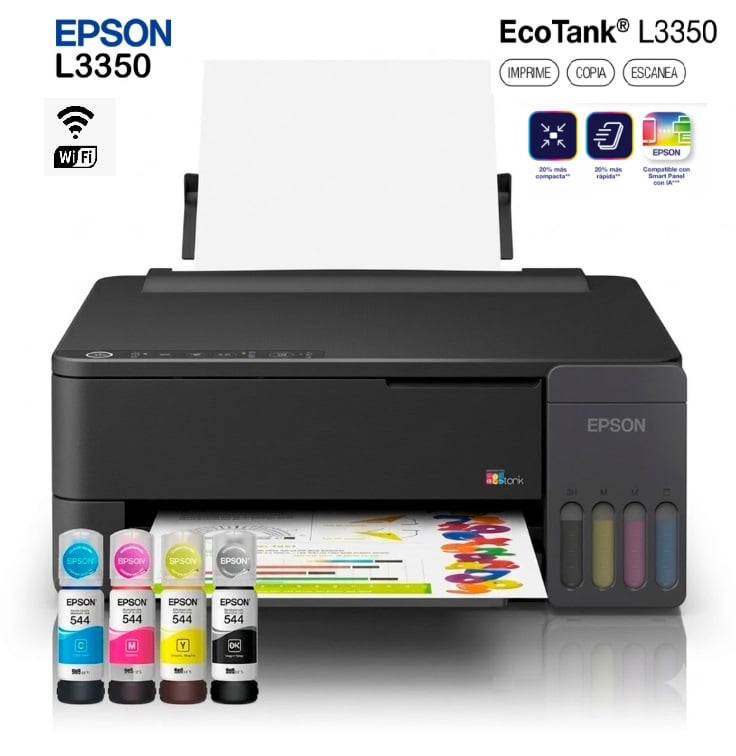 IMPRESORA EPSON MULTIFUNCIONAL ECOTANK L3350 COLOR WI-FI - 1