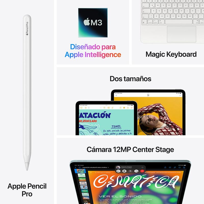 iPad Air 11" M3 128GB WiFi 2025 - Starlight + Apple Pencil USB-C - 5