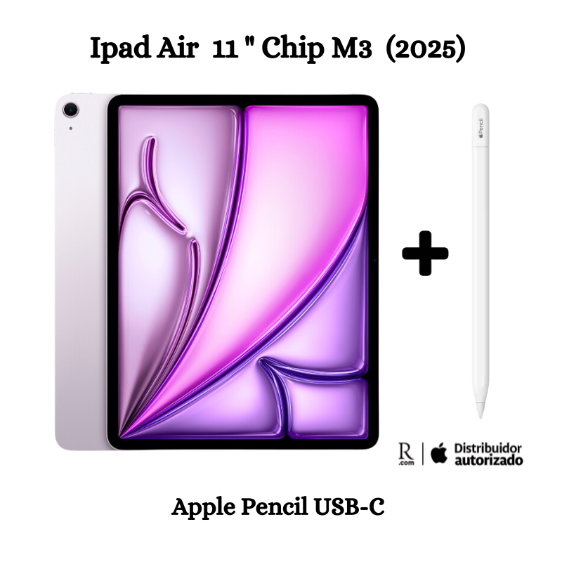 iPad Air 11" M3 128GB WiFi 2025 - Purple + Apple Pencil USB-C - 1