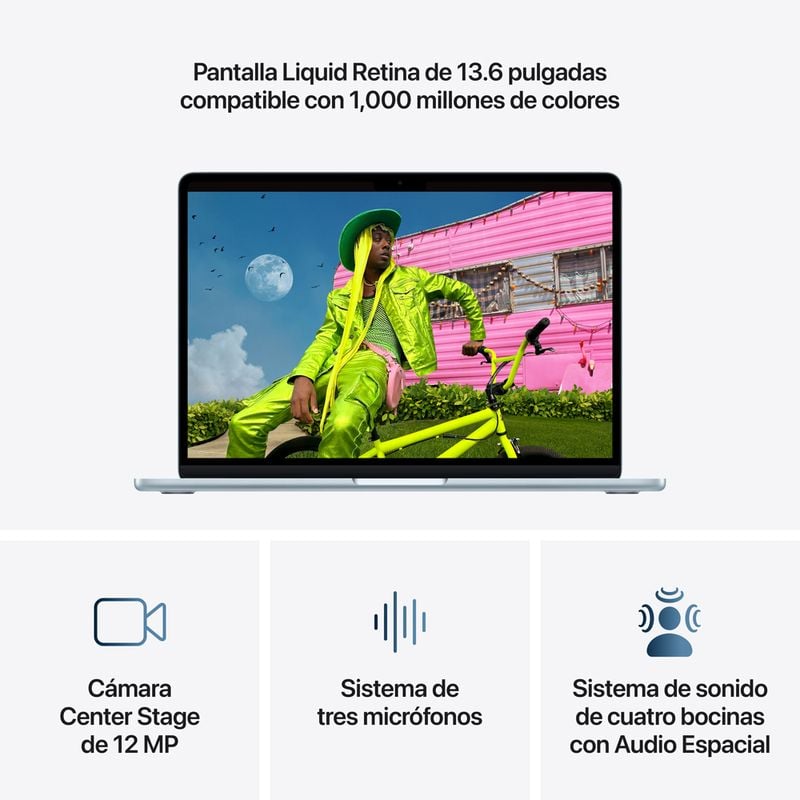 NUEVA MACBOOK AIR M5 13” 16GB RAM + 512GB (TECLADO INGLES) - SKY BLUE (2026) - 4