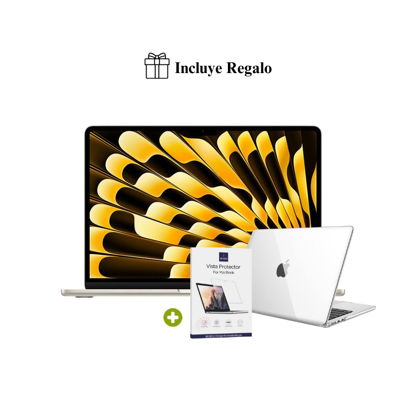 NUEVA MACBOOK AIR M5 13” 16GB RAM + 512GB (TECLADO INGLES) - STARLIGHT (2026) + REGALO - 1