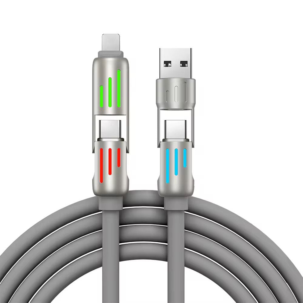 CABLE 4 EN 1 CARGA RAPIDA 240W RECUBRIMIENTO MEGA REFORZADO  2 METROS - 1