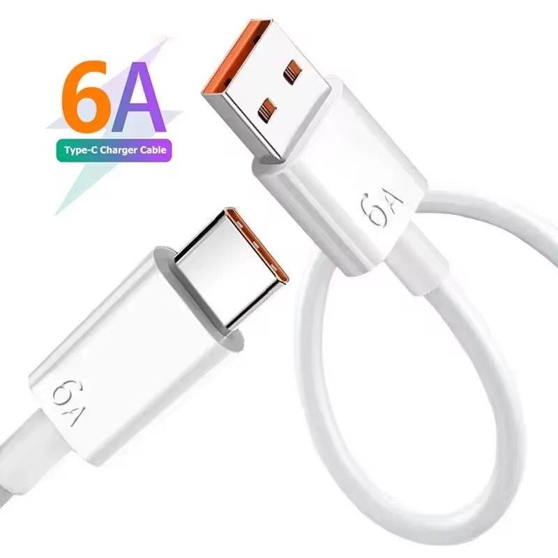 CABLE USB-C 6A 1 METRO DE CARGA RAPIDA PREMIUM DE ALTA RESISTENCIA - 1