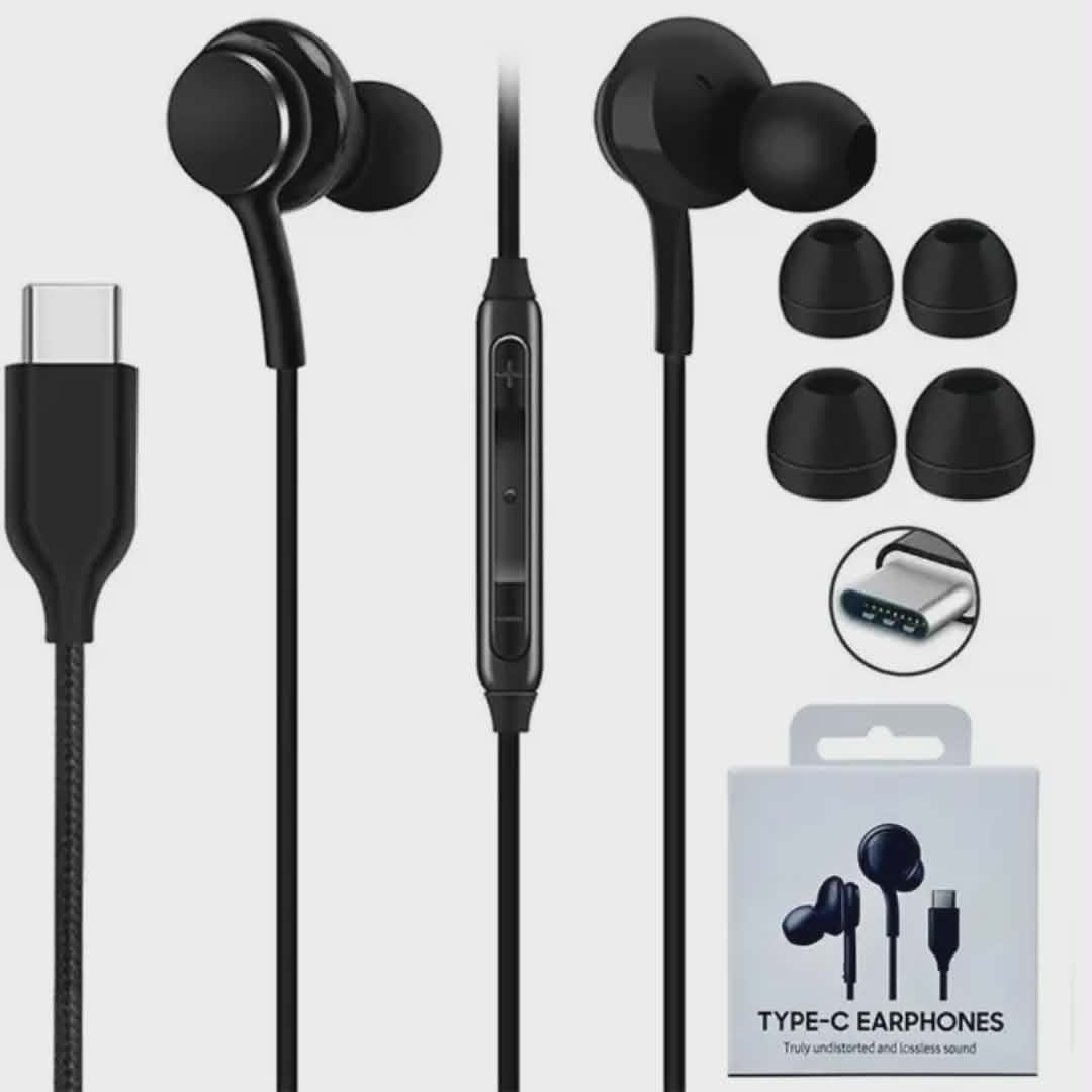 AUDIFONO ENTRADA USB-C ESTEREO SUPER BASS PARA TODOS LOS EQUIPOS DE NYLON TRENZADO ALTA RESISTENCIA - 2