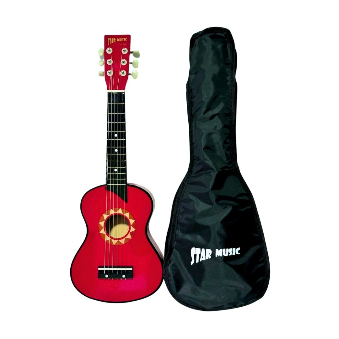 GUITARRA ACUSTICA INFANTIL DE MADERA 25 PULGADAS CON FUNDA Y PUA PARA NIÑOS DE 3 A 9 AÑOS - 1