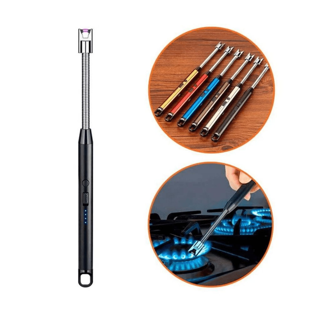 ENCENDEDOR ELECTRICO RECARGABLE USB CUELLO FLEXIBLE CON PANTALLA LED - 4