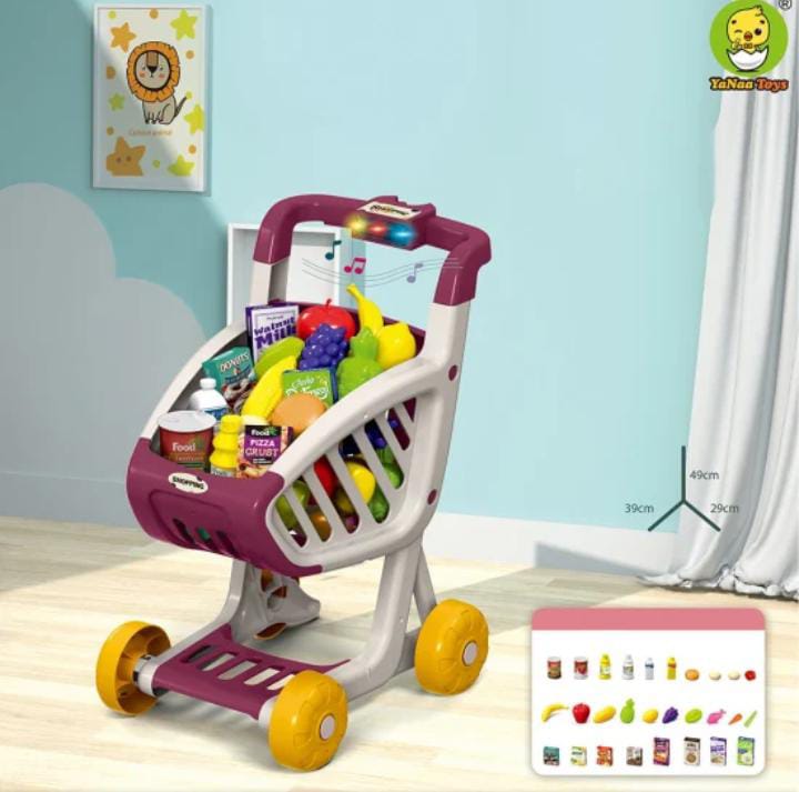 CARRITO COMPRAS NIÑAS CON 41 ACCESORIOS - 4