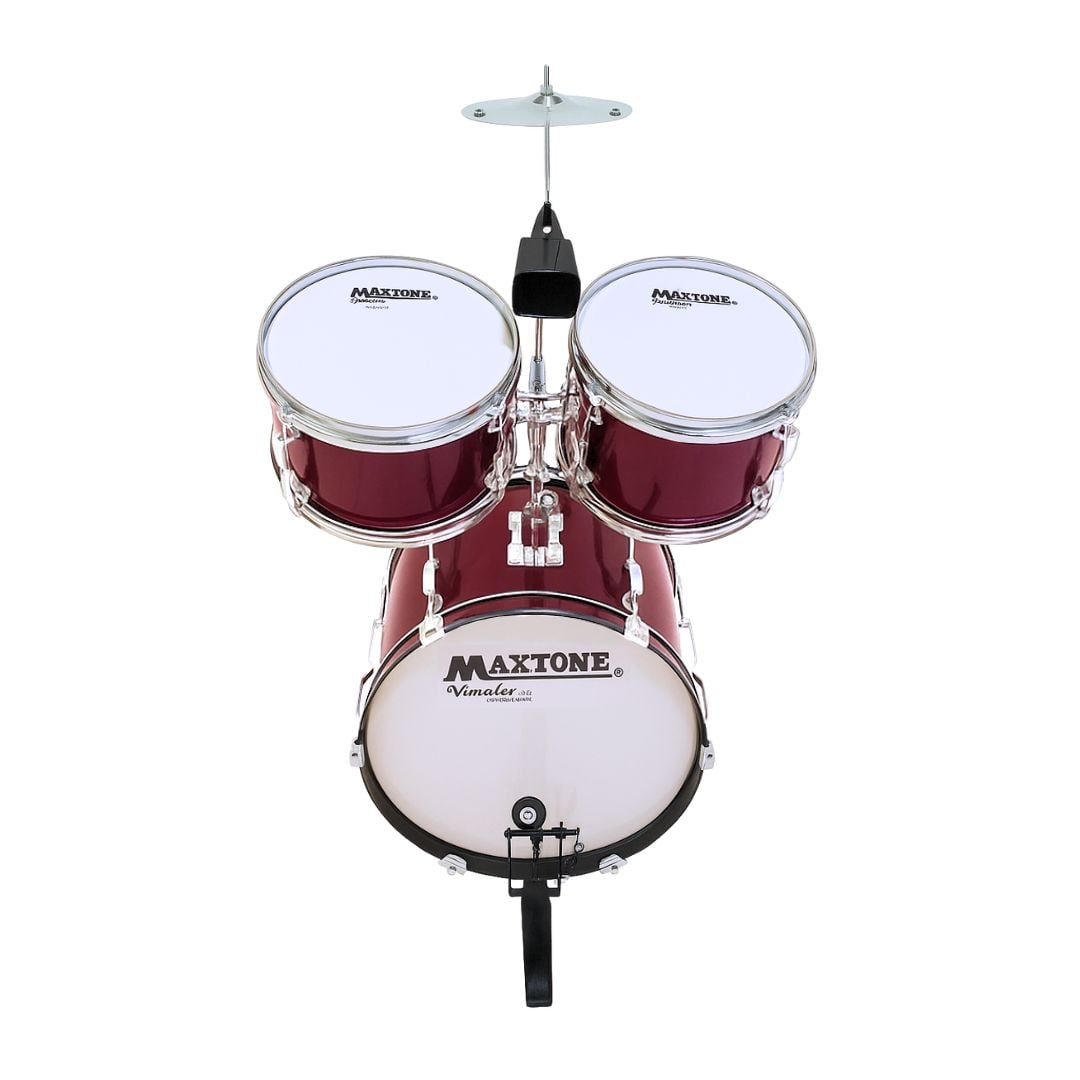 BATERÍA ACÚSTICA GRANDE CON PLATILLO Y BAQUETAS PARA NIÑOS - 1