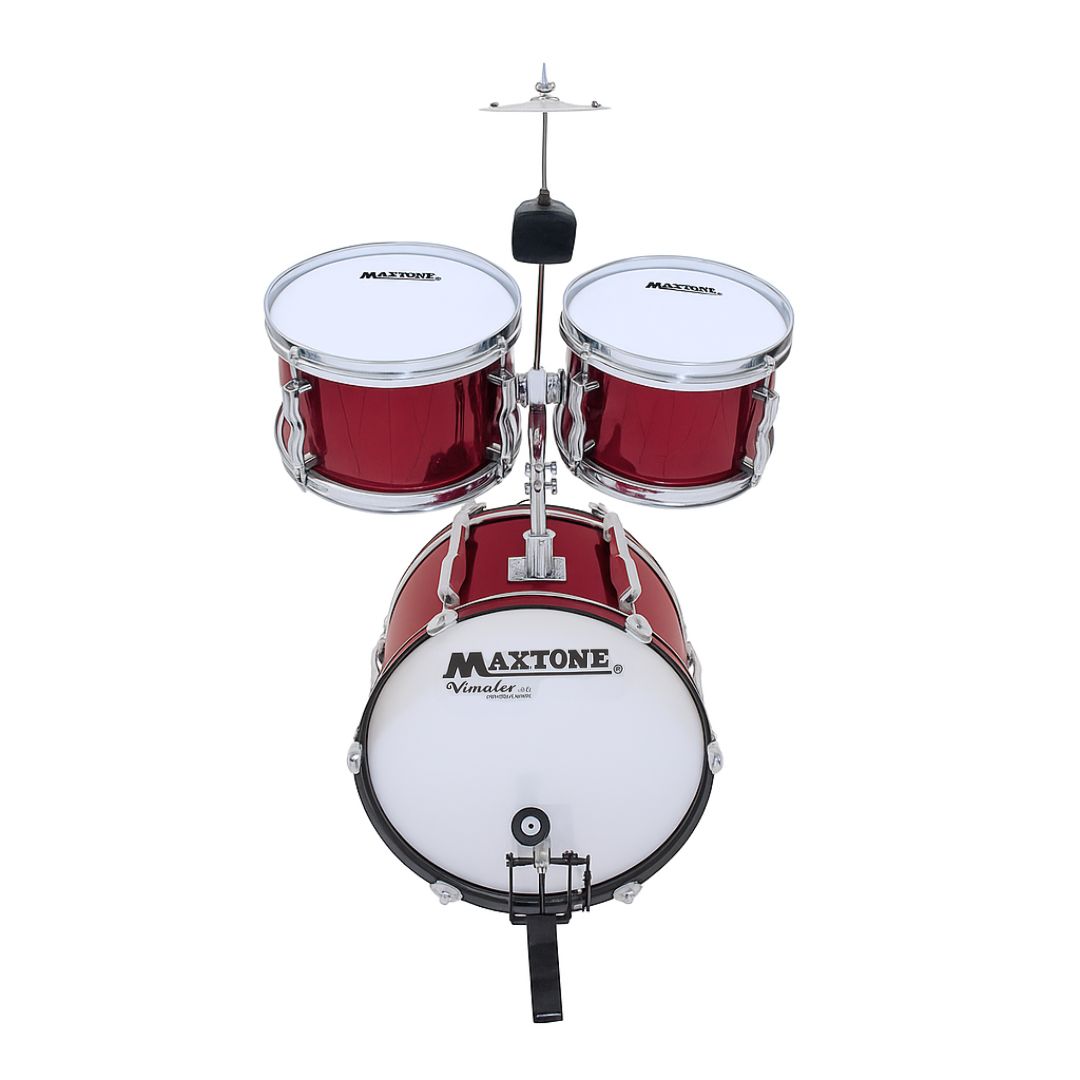 BATERÍA ACÚSTICA GRANDE CON PLATILLO Y BAQUETAS PARA NIÑOS - 2