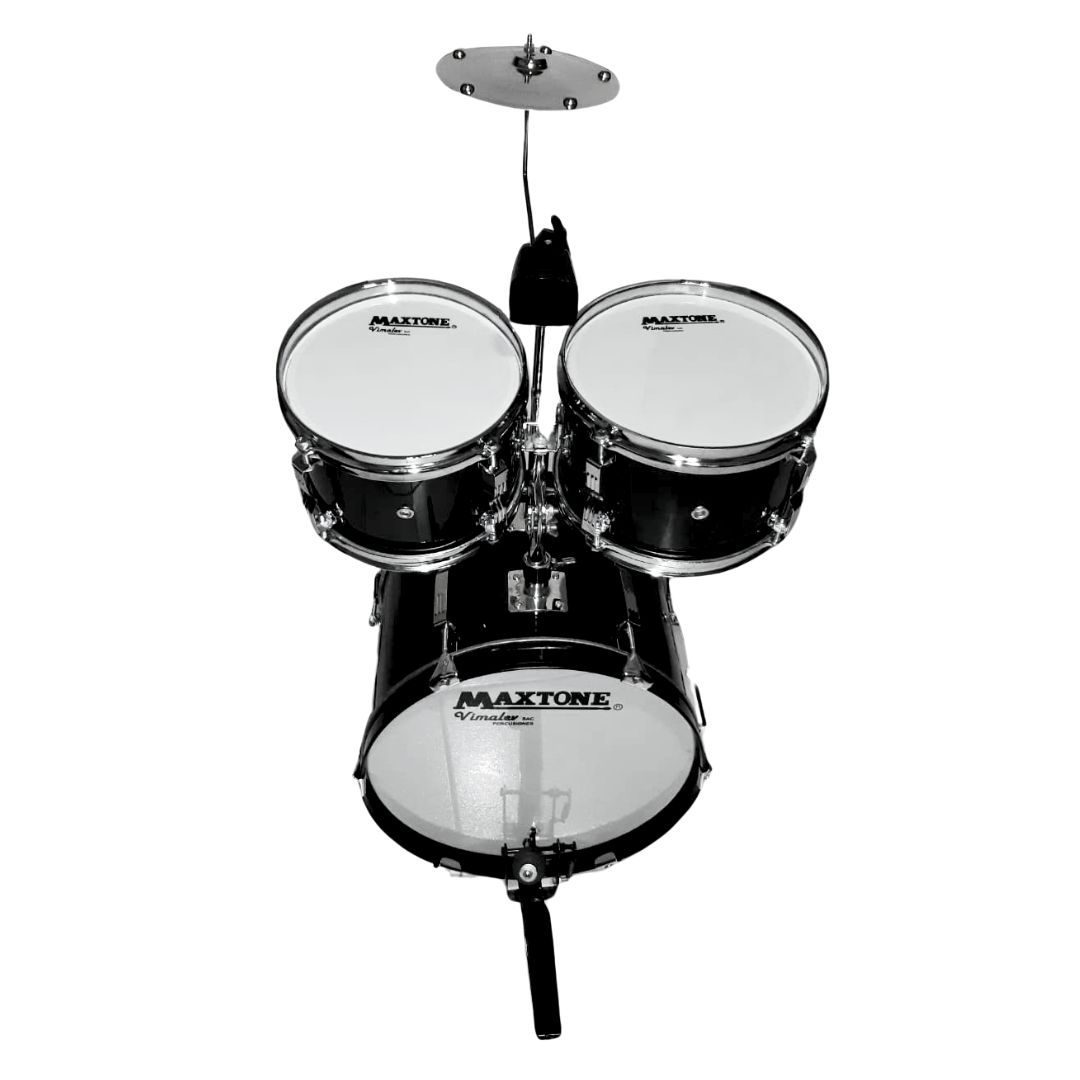 BATERÍA ACÚSTICA GRANDE CON PLATILLO Y BAQUETAS PARA NIÑOS - 2
