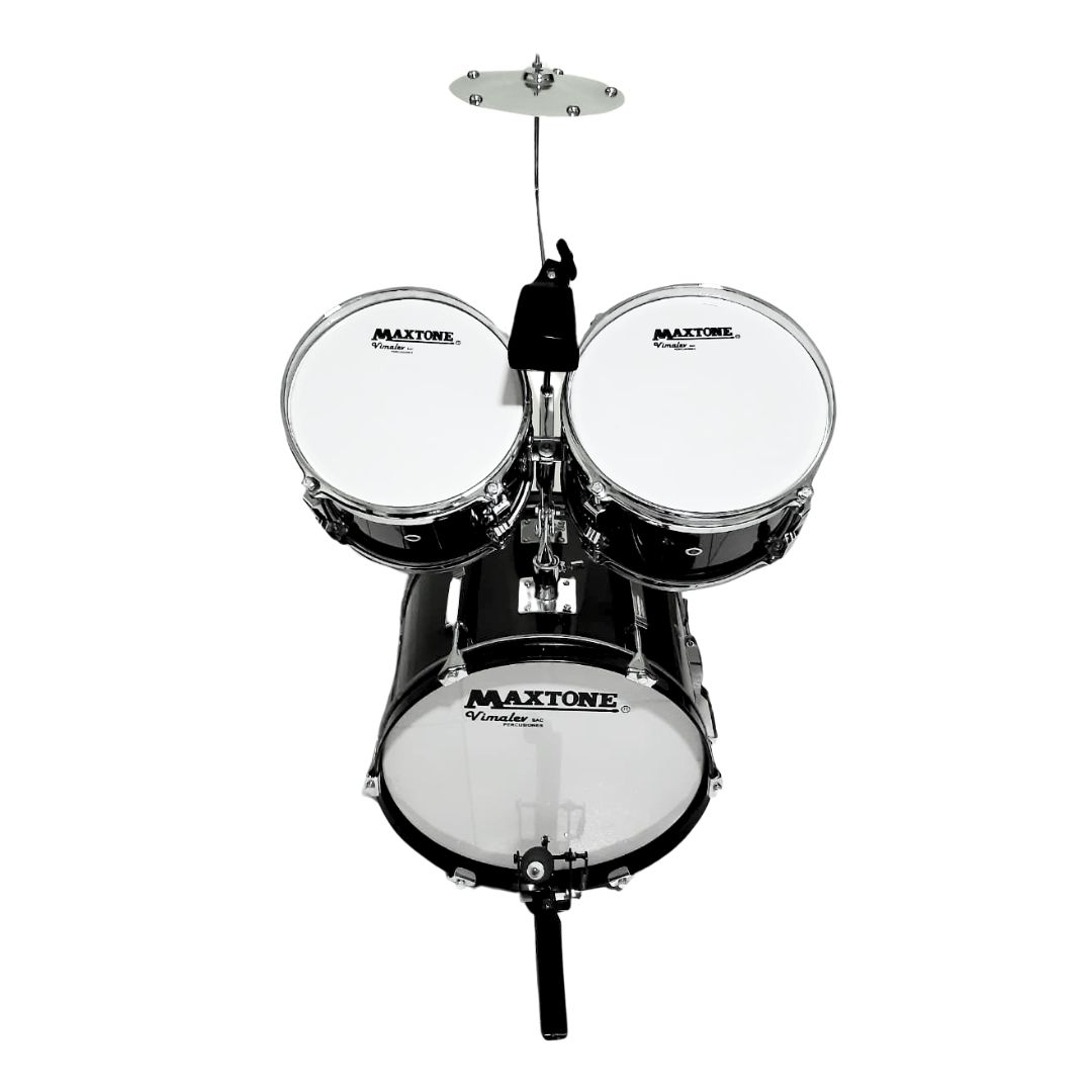 BATERÍA ACÚSTICA GRANDE CON PLATILLO Y BAQUETAS PARA NIÑOS - 3