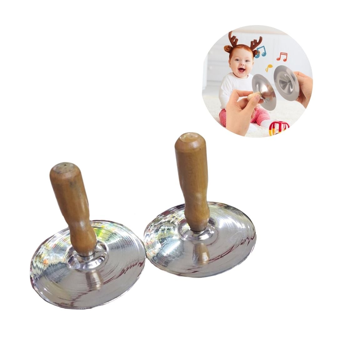 MINI PLATILLOS METÁLICOS PARA NIÑOS - 2 PZ DORADO - 1
